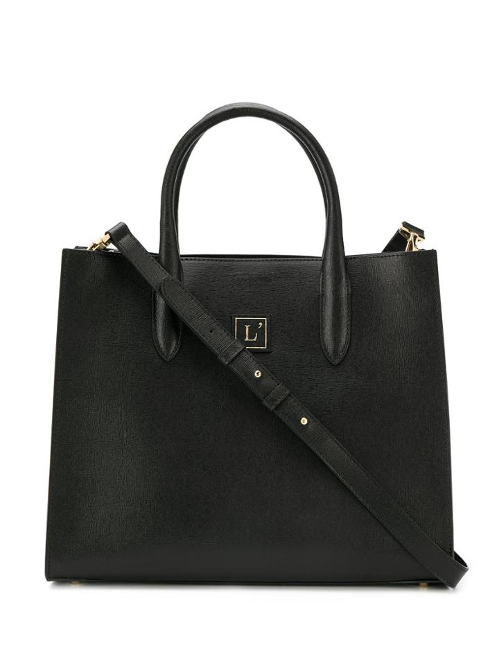 L'autre Chose Saffiano Tote - Black