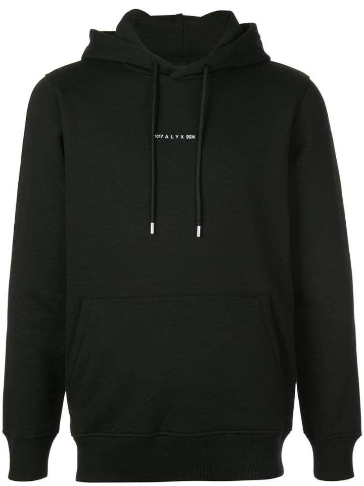 1017 Alyx 9sm Logo Embroidered Hoodie - Black