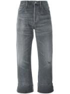 Citizens Of Humanity Cropped Boyfriend Jeans, Women's, Size: 26, Grey, Cotton