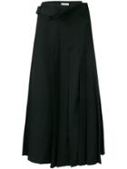 Yohji Yamamoto Draped Pleated Skirt - Black