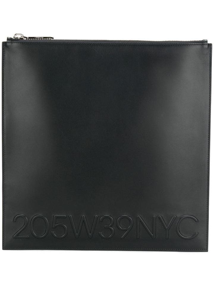 Calvin Klein 205w39nyc Embossed Logo Clutch - Black