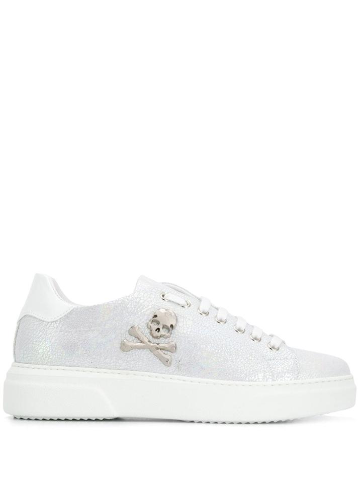 Philipp Plein Skull Lace-up Sneakers - White