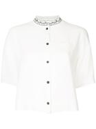 Taro Horiuchi Embroidered Collar Shirt - White