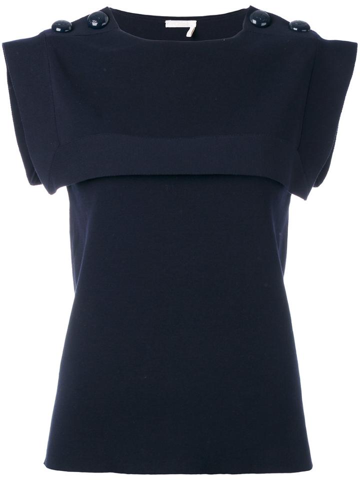 Chloé - Knitted Sailor Top - Women - Cotton - M, Blue, Cotton