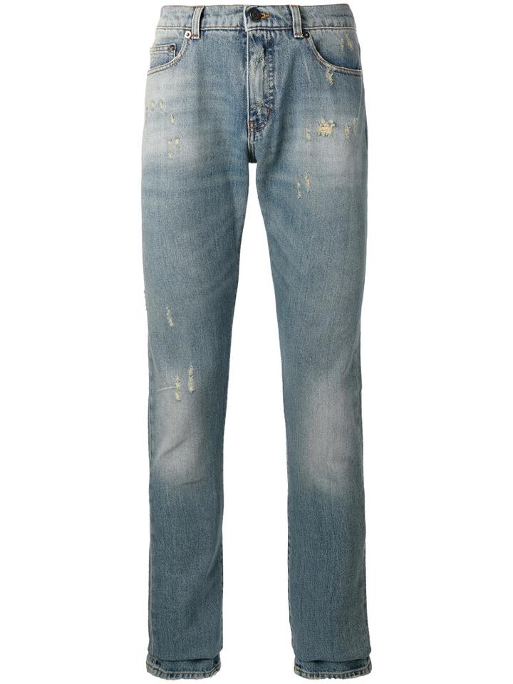 No21 Slim-fit Jeans, Men's, Size: 34, Blue, Cotton