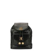 Chanel Pre-owned Cc Logo Chain Backpack - Black
