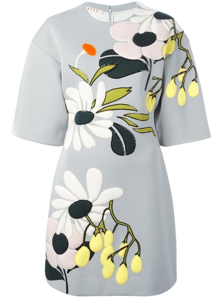 Marni Madder Print Dress - Grey