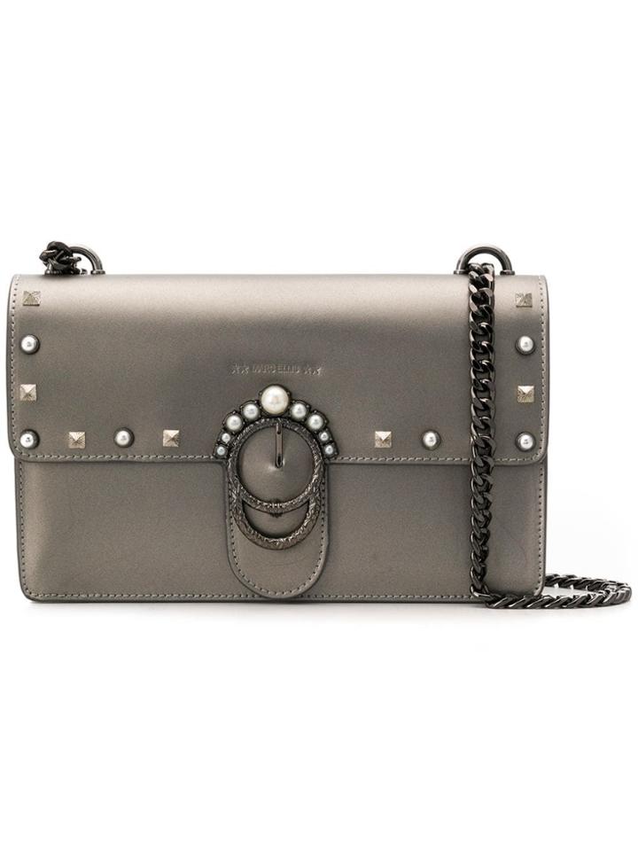 Marc Ellis Lux Embellished Shoulder Bag - Silver
