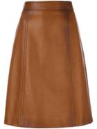 Prada Panelled A-line Skirt - Brown