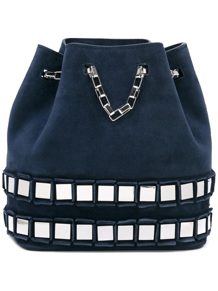 Tomasini Embellished Bucket Tote - Blue