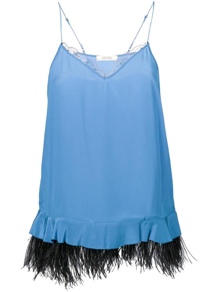 Dorothee Schumacher Feather Hem Camisole - Blue