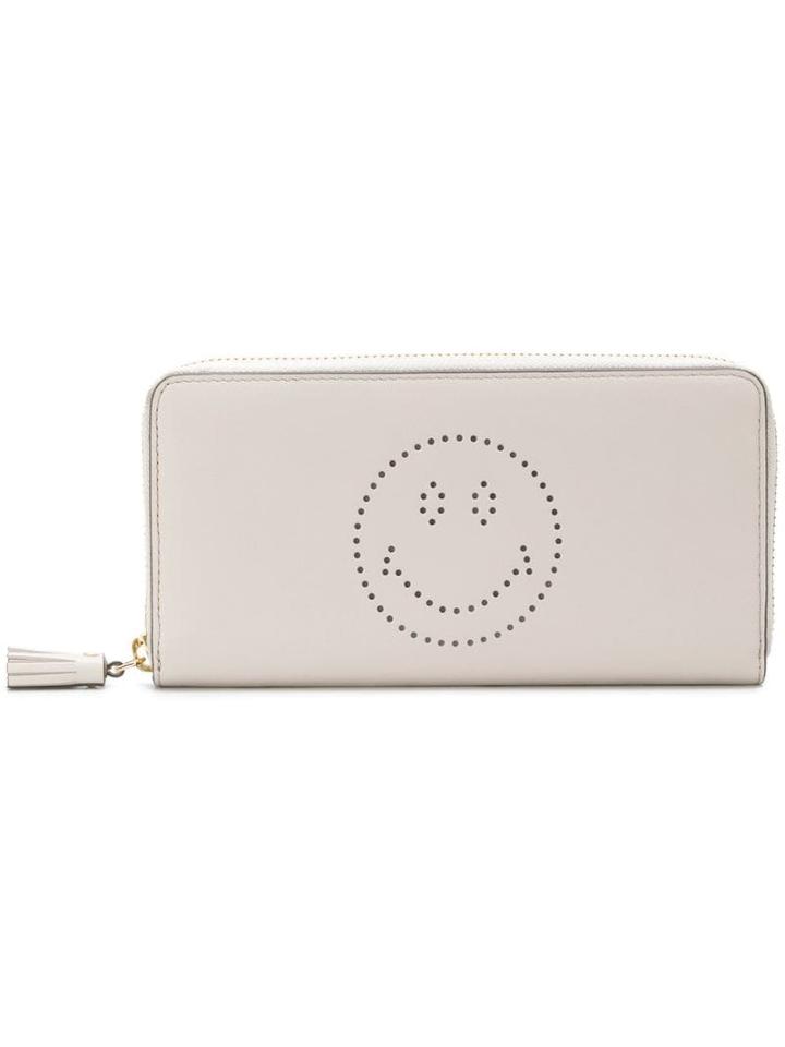 Anya Hindmarch Large Smiley Wallet - Neutrals