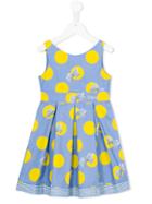 Lapin House Polka Dots Pleated Dress, Toddler Girl's, Size: 2 Yrs, Blue