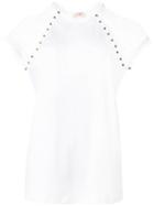 No21 - Mesh Sleeve T-shirt - Women - Cotton/polyester - 44, Women's, White, Cotton/polyester