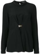 Salvatore Ferragamo Double Gancio Blouse - Black