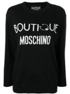 Boutique Moschino Cashmere Blend Logo Jumper - Black
