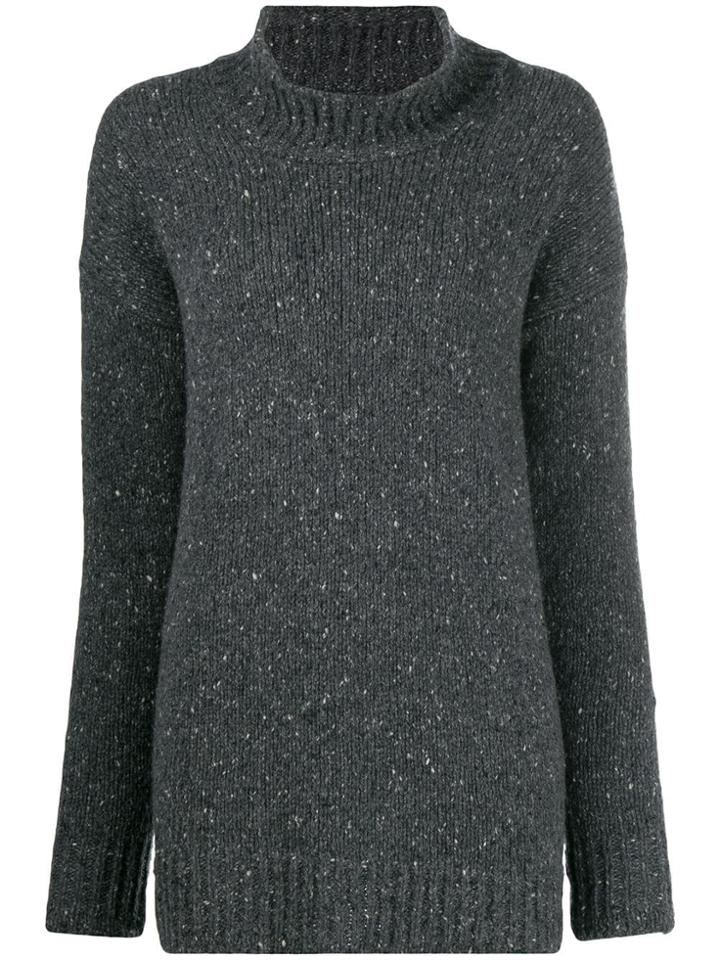 Liska Speckled-knit Jumper - Grey