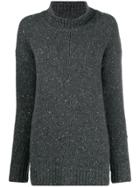 Liska Speckled-knit Jumper - Grey