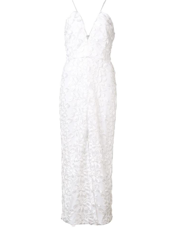 Christian Siriano Petal Dress, Women's, Size: 6, White, Polyester