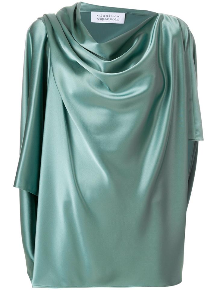 Gianluca Capannolo Draped Neck Blouse - Green