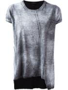 Avant Toi Asymmetric Relaxed Fit Stone Print T-shirt