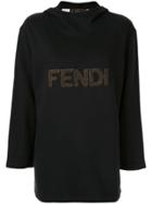 Fendi Pre-owned Logo Patch Hoodie - Black