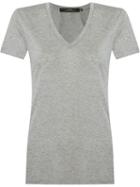 Andrea Marques - Deep V Neck T-shirt - Women - Viscose - 44, Grey, Viscose