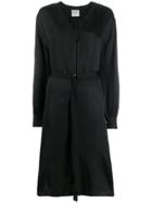 Forte Forte Belted Shirt Midi Dress - Black