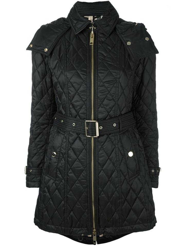 Burberry 'bellbridge' Quilted Jacket, Women's, Size: Large, Black, Polyester