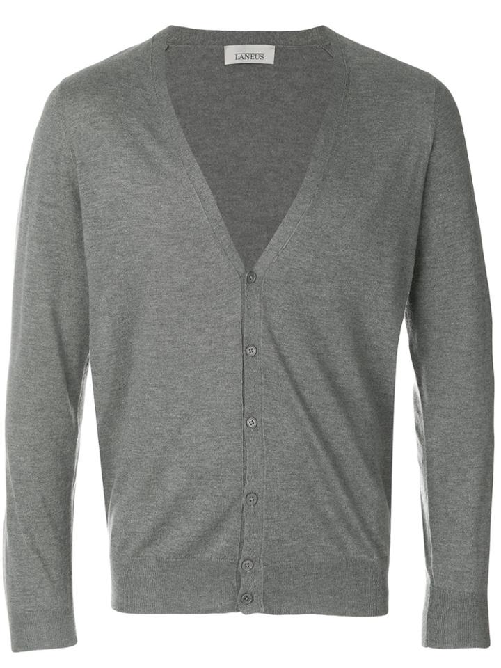 Laneus V Neck Cardigan - Grey