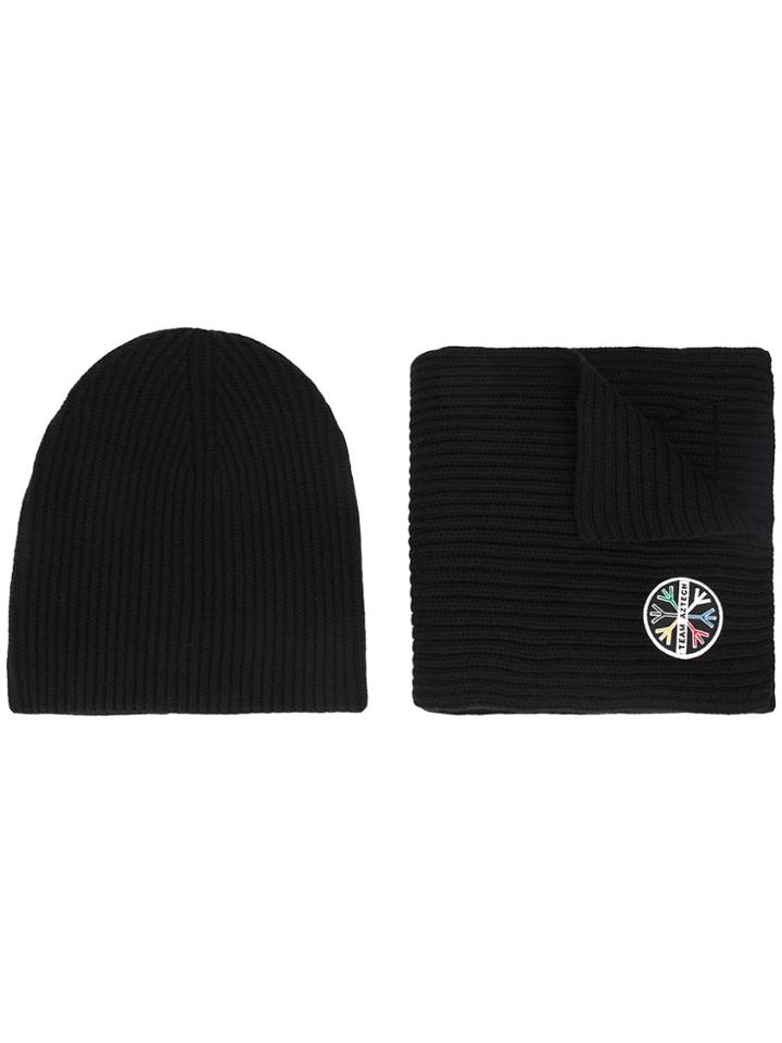 Aztech Mountain 1st Tracks Hat & Scarf - Black