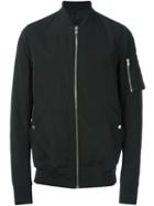 Rick Owens Classic Bomber Jacket, Men's, Size: 50, Black, Polyester/silk/cupro/cotton