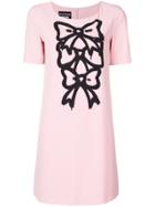 Boutique Moschino Printed T-shirt Dress - Pink & Purple