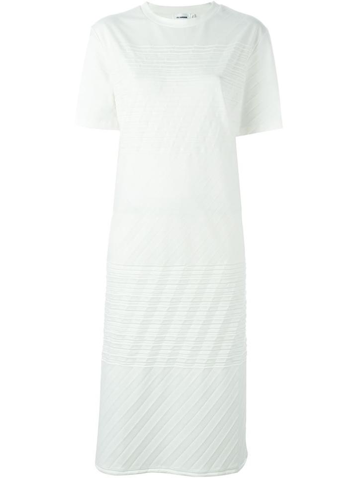 Jil Sander 'fiona' Dress, Women's, Size: Medium, White, Cotton/polyester