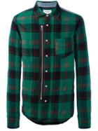 Coach Checked Shirt, Men's, Size: Xl, Green, Cotton/wool