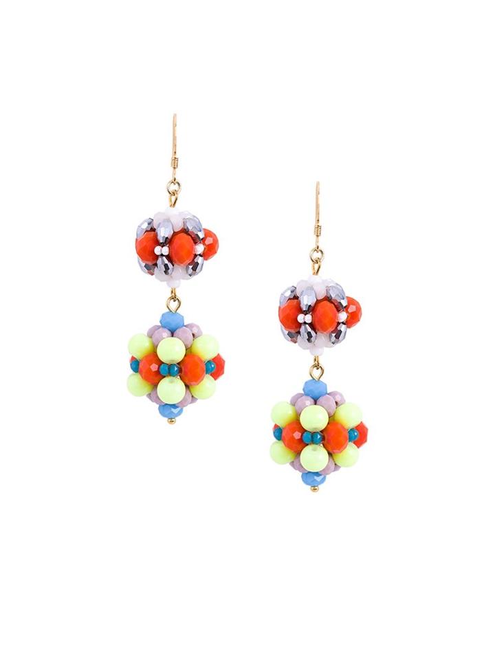 Megan Park Bead Double Drop Earrings