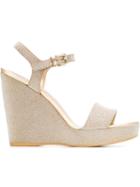 Stuart Weitzman Single Sandals, Women's, Size: 38, Grey, Leather/rubber