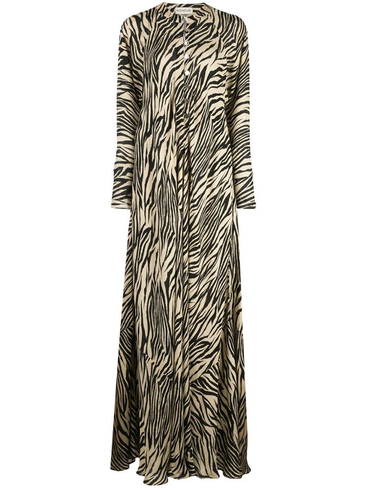 Nicholas Animal Print Maxi Dress - Brown