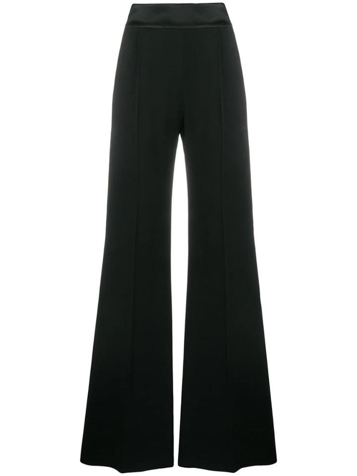 Alberta Ferretti Contrast Side Panels Trousers - Black