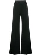 Alberta Ferretti Contrast Side Panels Trousers - Black