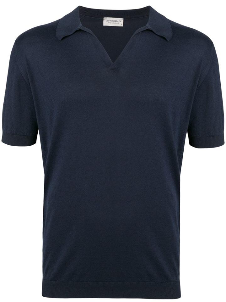 John Smedley Soft Polo Shirt - Blue
