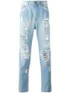Iceberg Ripped Slim-fit Jeans, Men's, Size: 29, Blue, Cotton