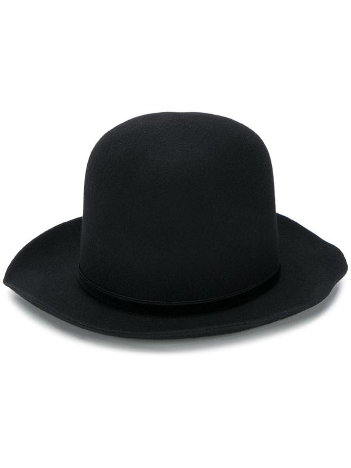 Ann Demeulemeester Velvet Bow Hat - Black
