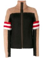 No21 - Colour Block Zip Up Cardigan - Men - Polyamide/mohair/wool/virgin Wool - 50, Black, Polyamide/mohair/wool/virgin Wool