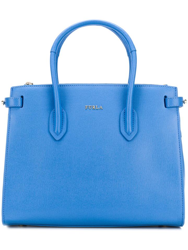 Furla Small Pin Tote Bag - Blue