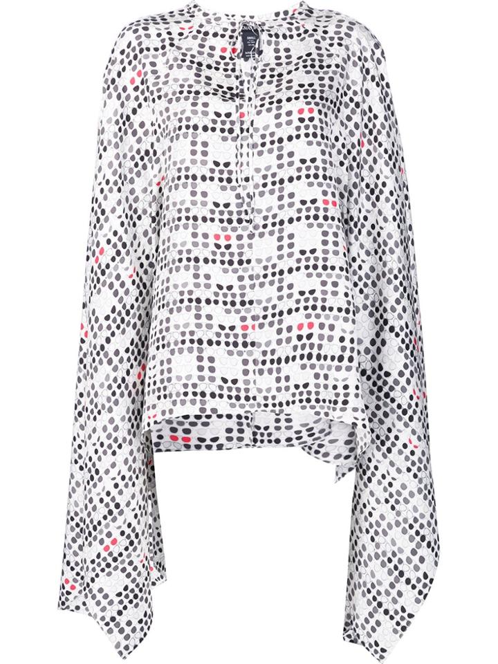 Thomas Wylde 'smoke' Cape Blouse - White