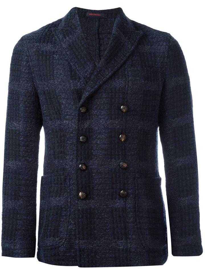 The Gigi Check Stitch Detail Blazer