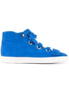 Derek Lam Suede Serena High Top Sneaker - Blue