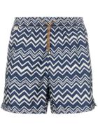 Missoni Zigzag Printed Swim Shorts - Blue