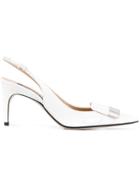 Sergio Rossi Plaque-embellished Pumps - White